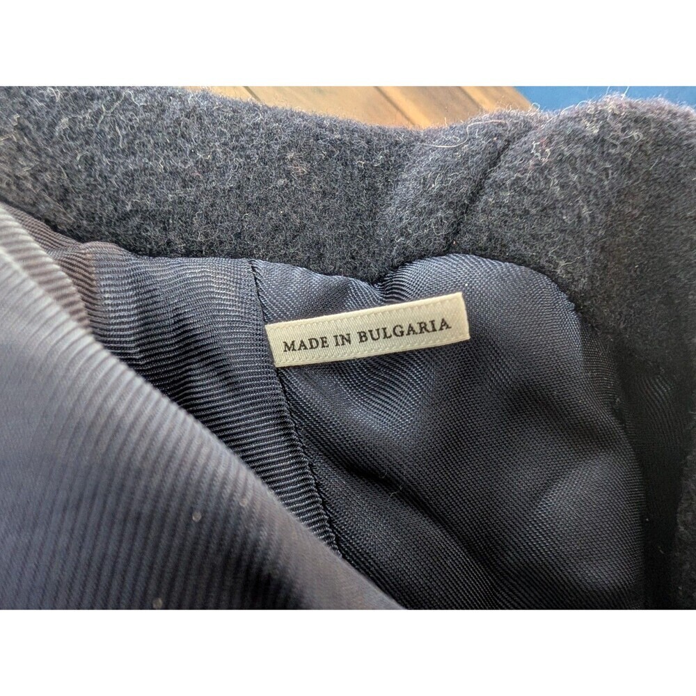 Sandro 4 Button Wool Blend Pea Coat W/ Varsity Cuffs Women's Size 38 Bulgarian - Picture 3 of 13